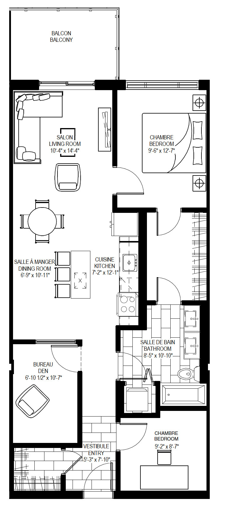 Unit plan - 2-bedroom