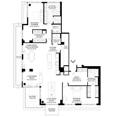 Unit plan - Penthouse